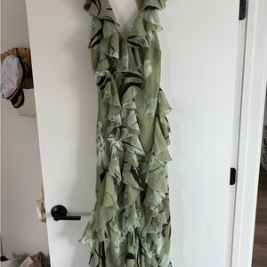 ASOS Green Floral Midi Dress